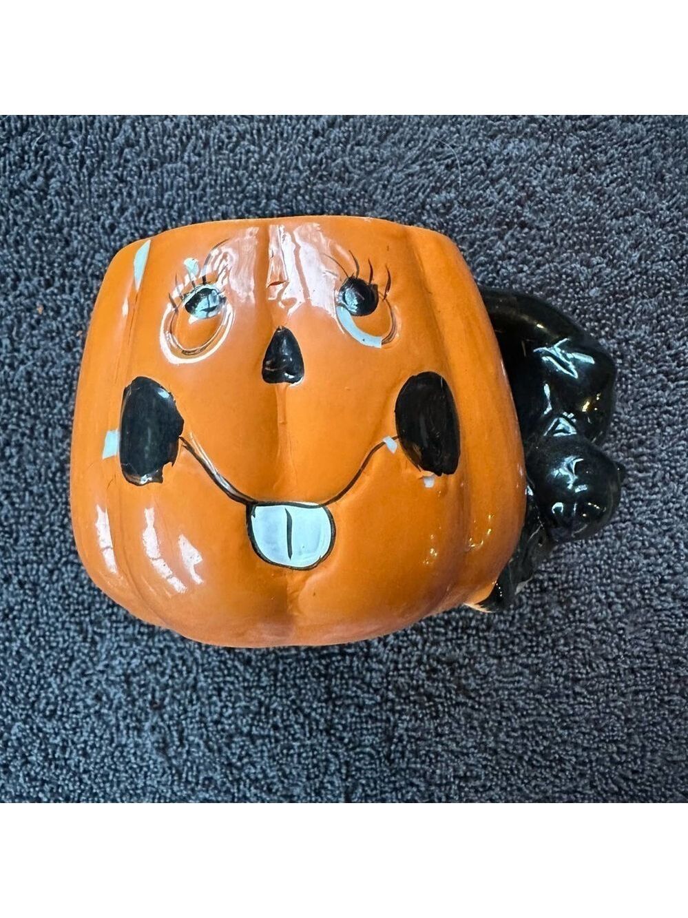 Vintage 1996 Halloween Decorative Teacups Jack-O-lanterns Set Of 5 - Picture 6 of 8